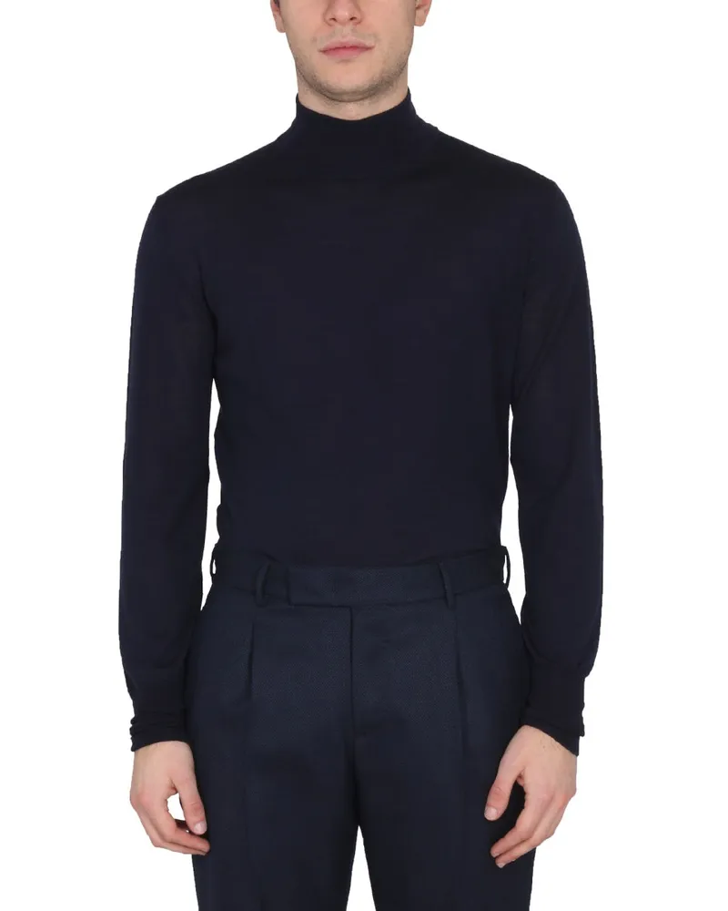 PT TORINO Rollkragenpullover Hemd Blue