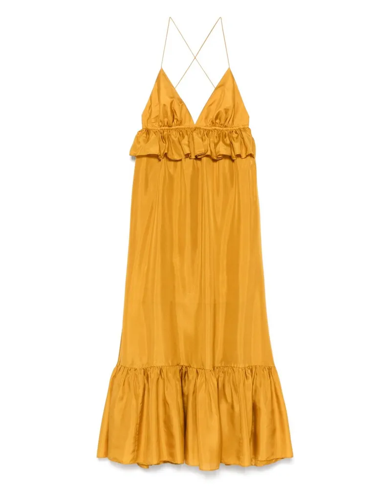 Zimmermann Rhiannon Silk Maxi -Kleid Golden