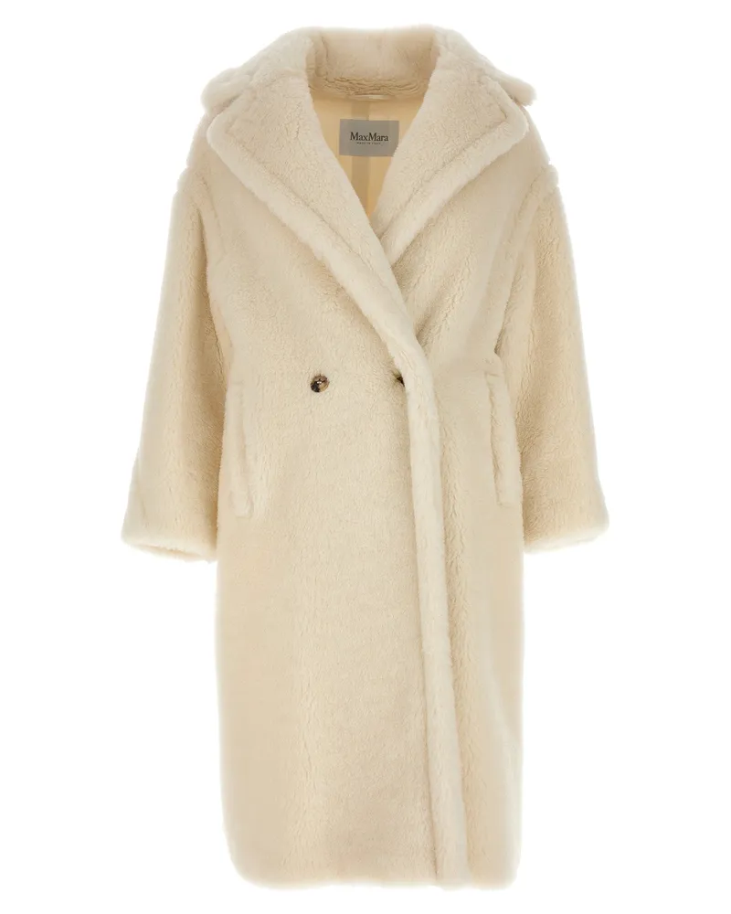 Max Mara Tedgirl Teddy Bear Icon' Mantel White