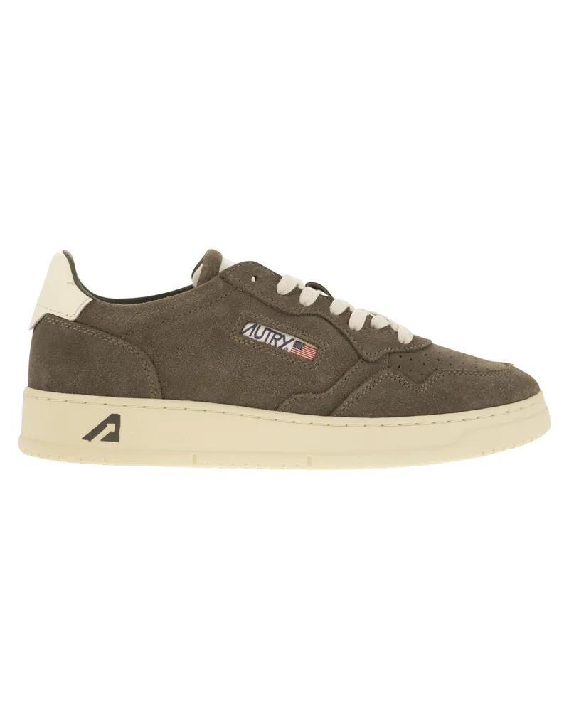 AUTRY Medaillengewinner niedriger Wildleder -Turnschuhe Khaki