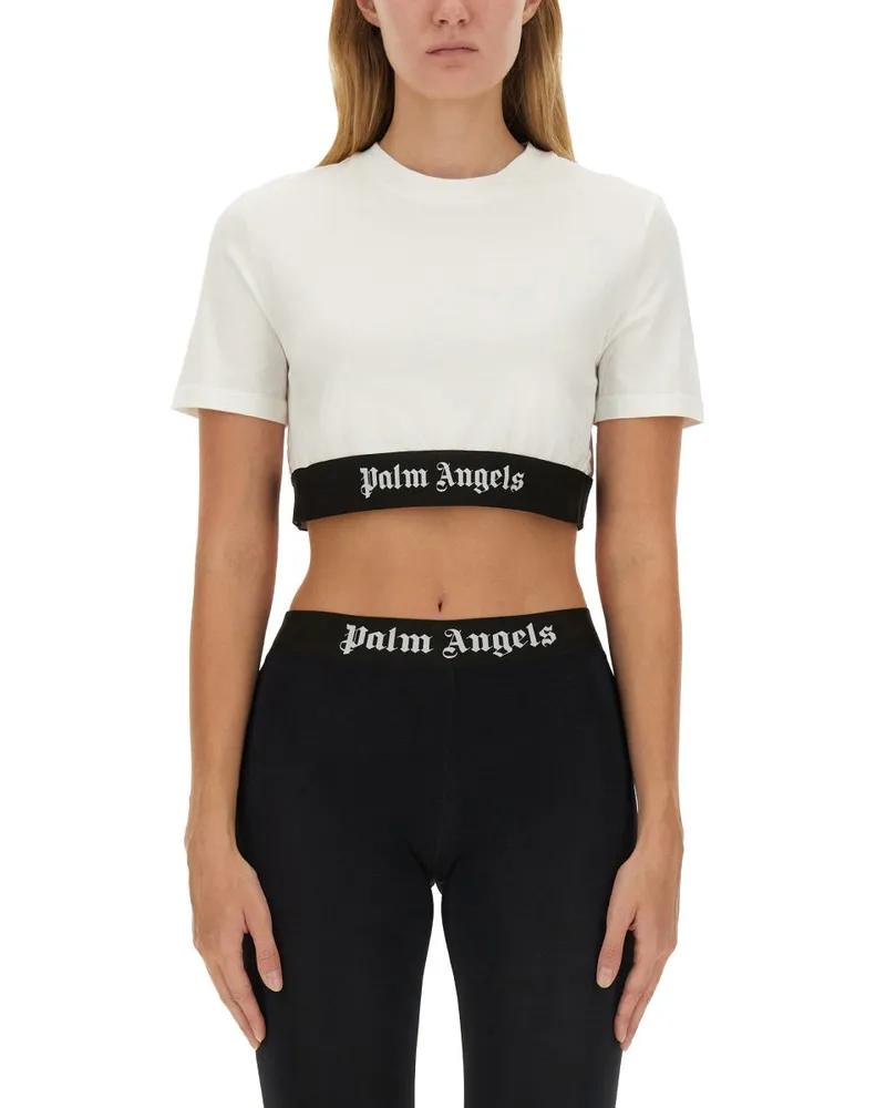 Palm Angels T -Shirt mit Logo White