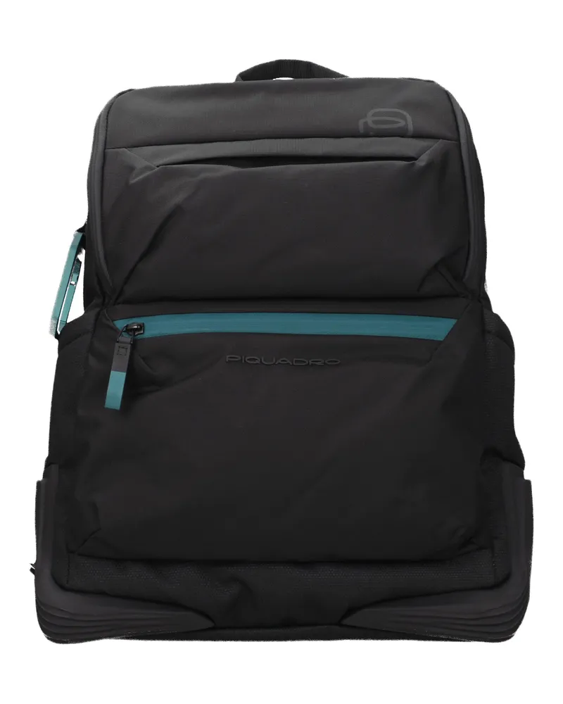 Piquadro Rucksäcke und Fannies Man Fabric Black/Green Flasche -