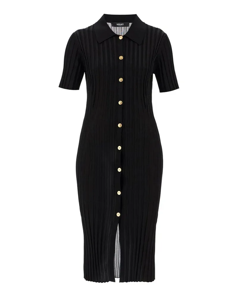 Versace Versace gestrickt Mini -Kleid Black