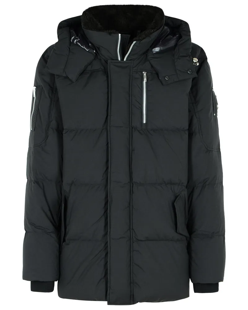 Moose Knuckles Elch Knuckles 'Everest 3 Q' Black Nylon und Baumwolljacke Black