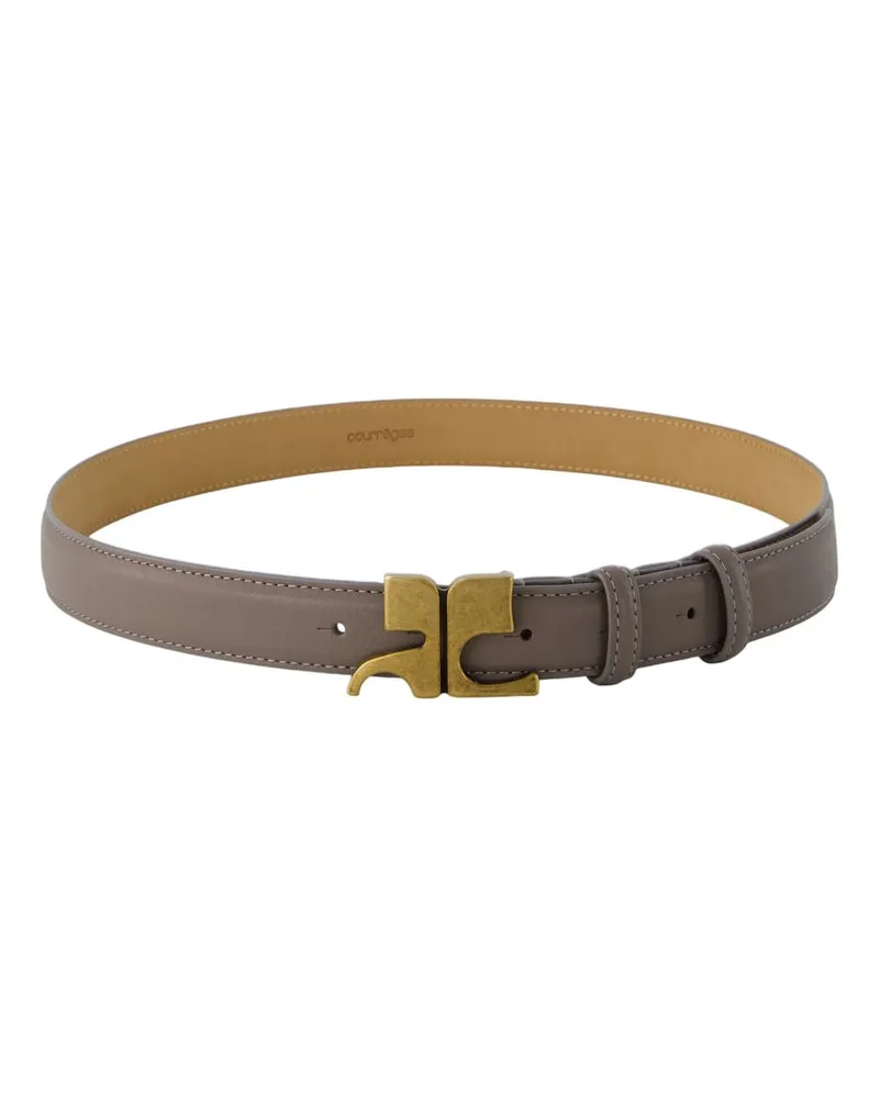 Courrèges Ac 25mm Gürtel  Leder Braun Brown