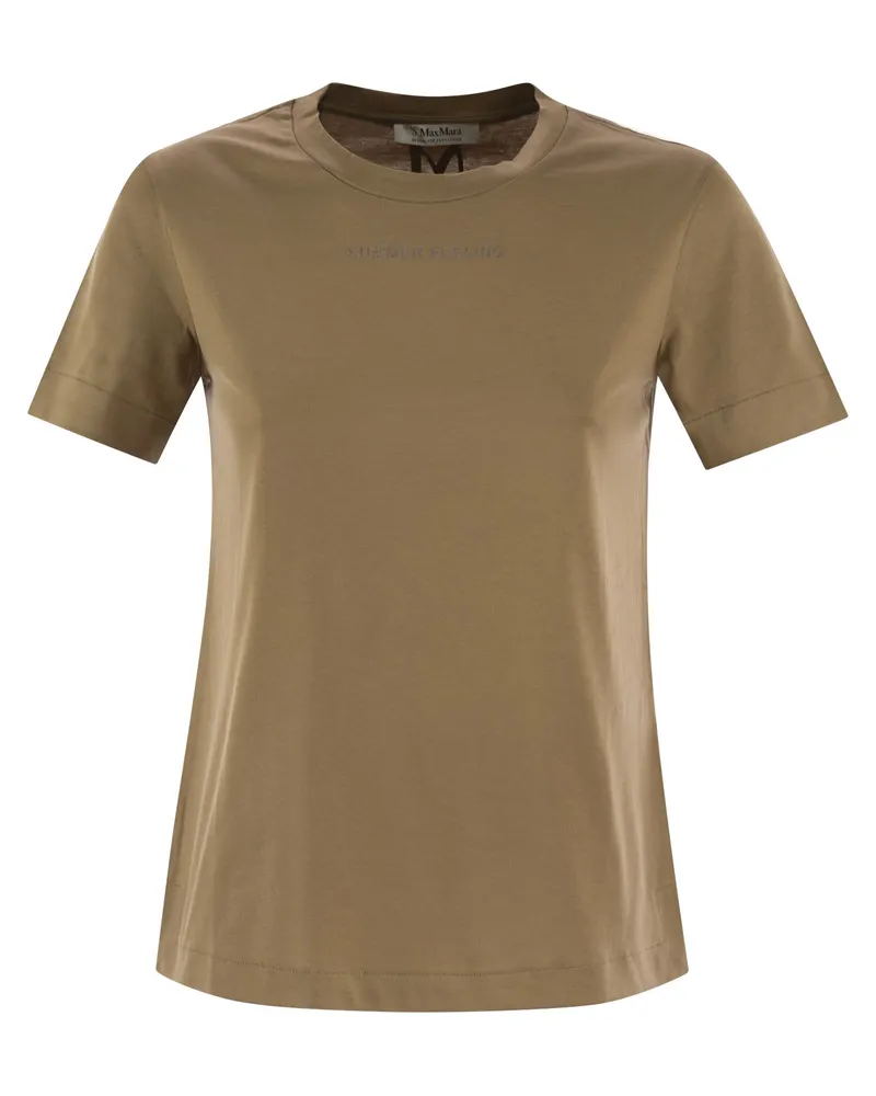 Max Mara Lusso kurzärmeliges T -Shirt Beige