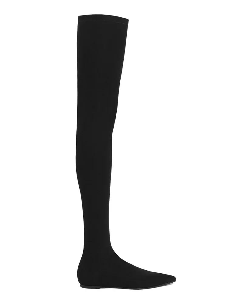 Dolce & Gabbana Stretch Jersey "Cuissard" Boot Black