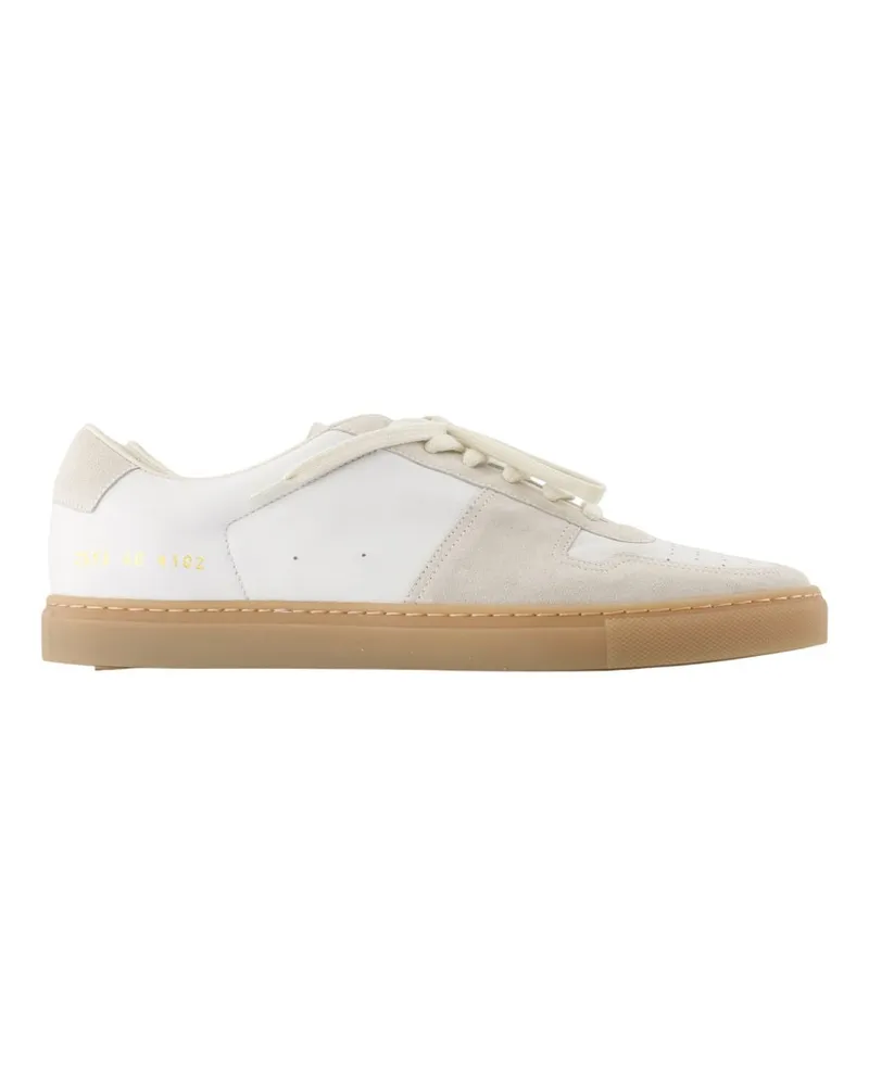 Common Projects Bball Slim Gum Sohle Sneaker Common Projekte Leder weiß White