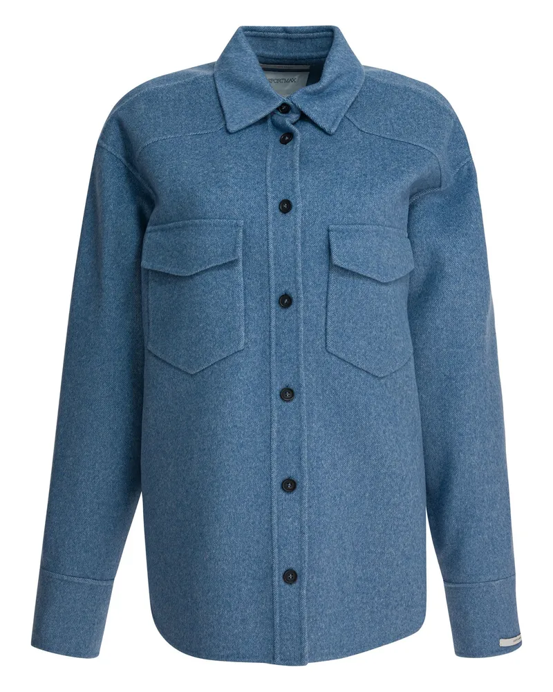Max Mara Overshirt-Jacke aus Schurwolle Light