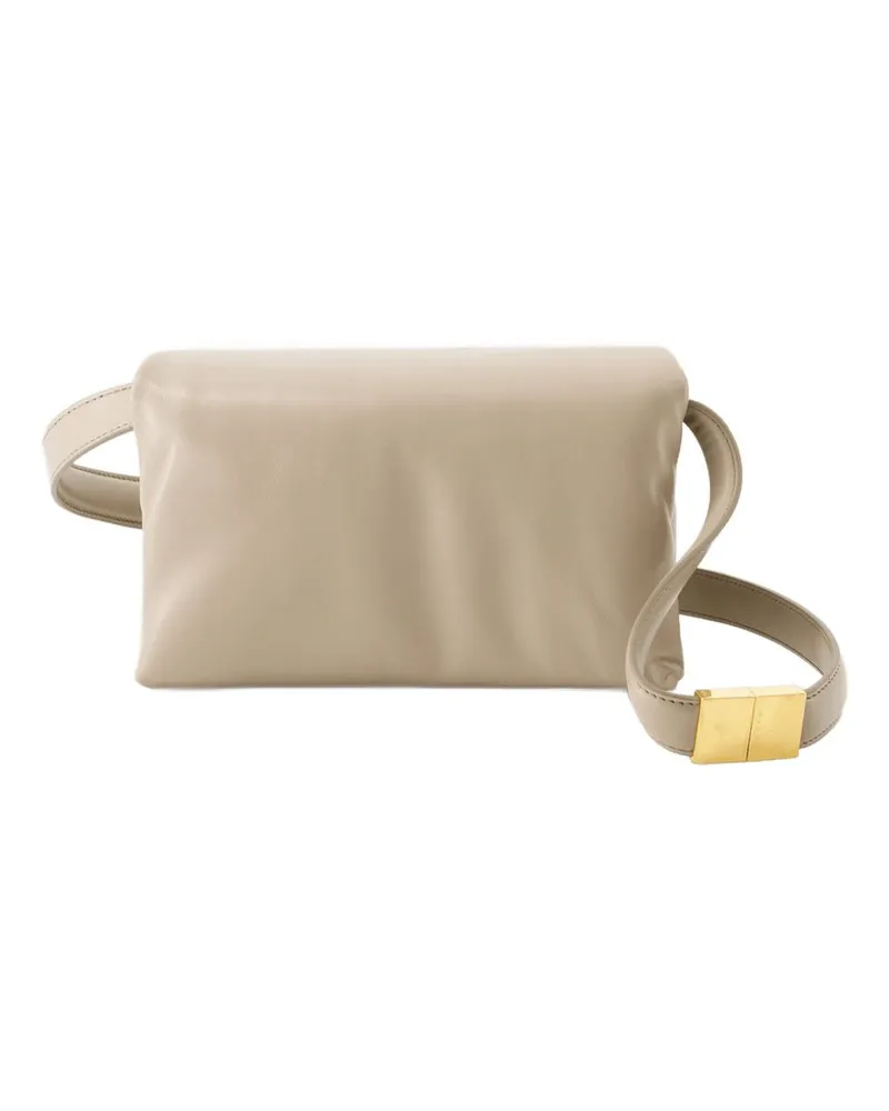 Marni Hobo kleiner Prisma -Tasche  Leder Beige Beige