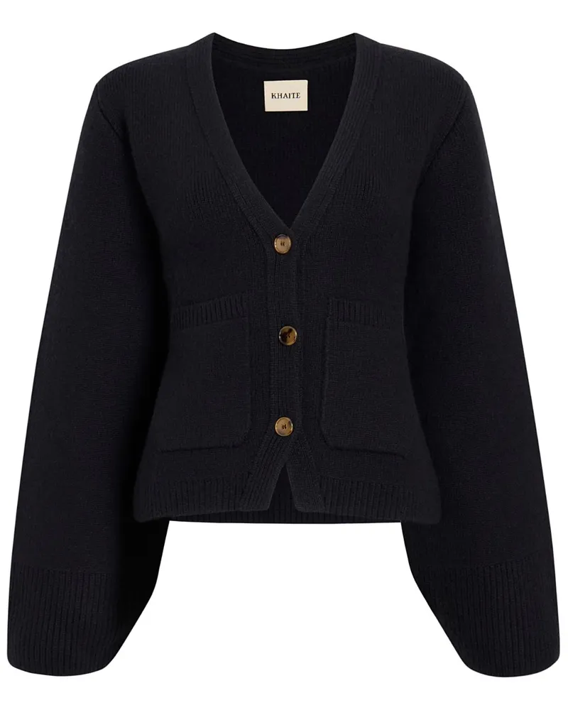 KHAITE Scarlet Cashmere Cardigan Black