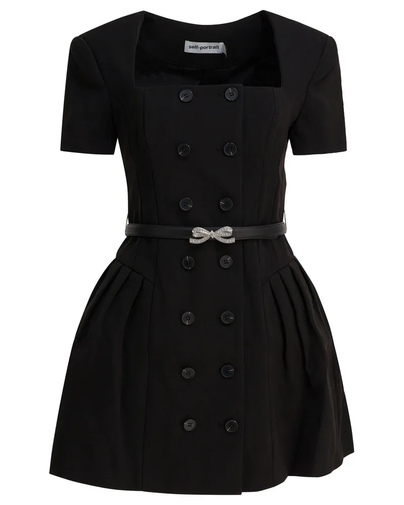 Self-Portrait Kurzes, ausgestelltes Kleid von Black