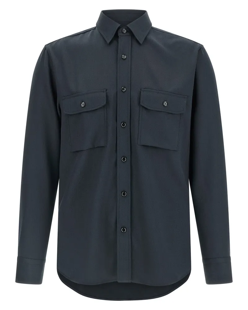Brioni Militärhemd Blue