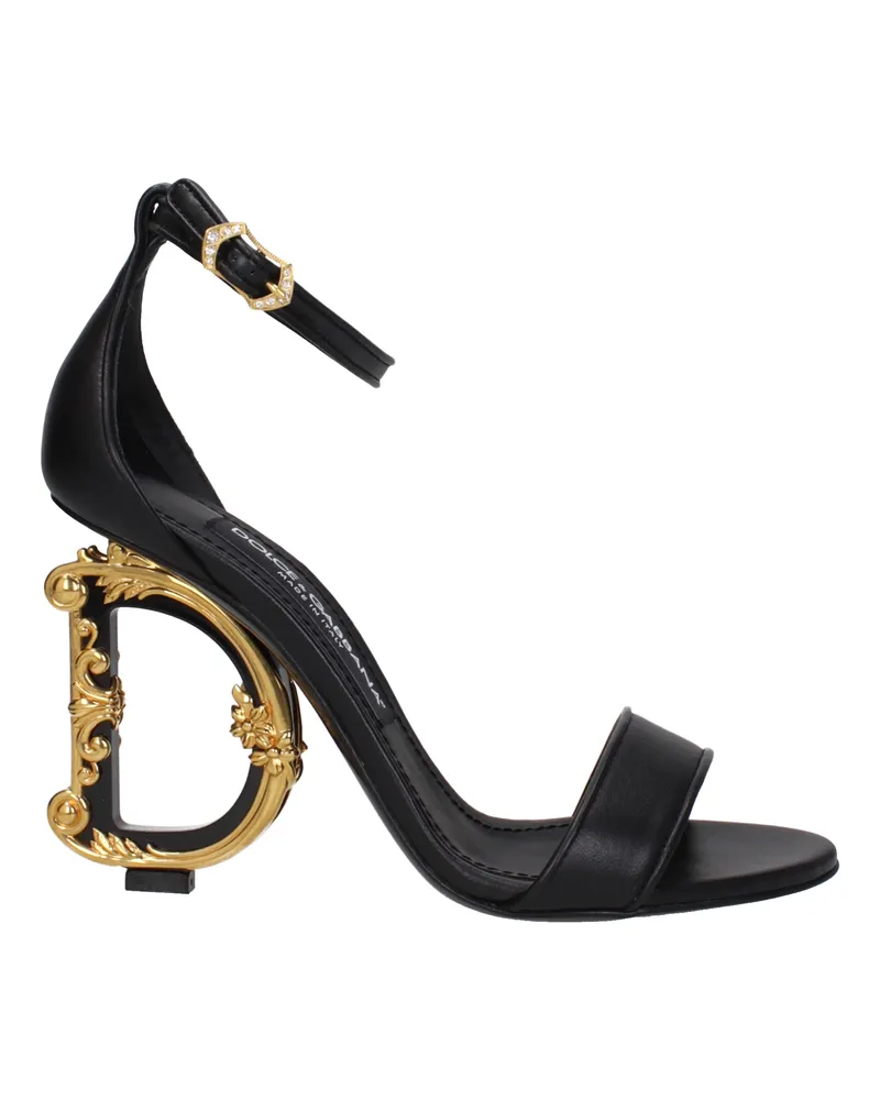 Dolce & Gabbana Dolce&Gabbana Damens Ledersandalen Schwarz -