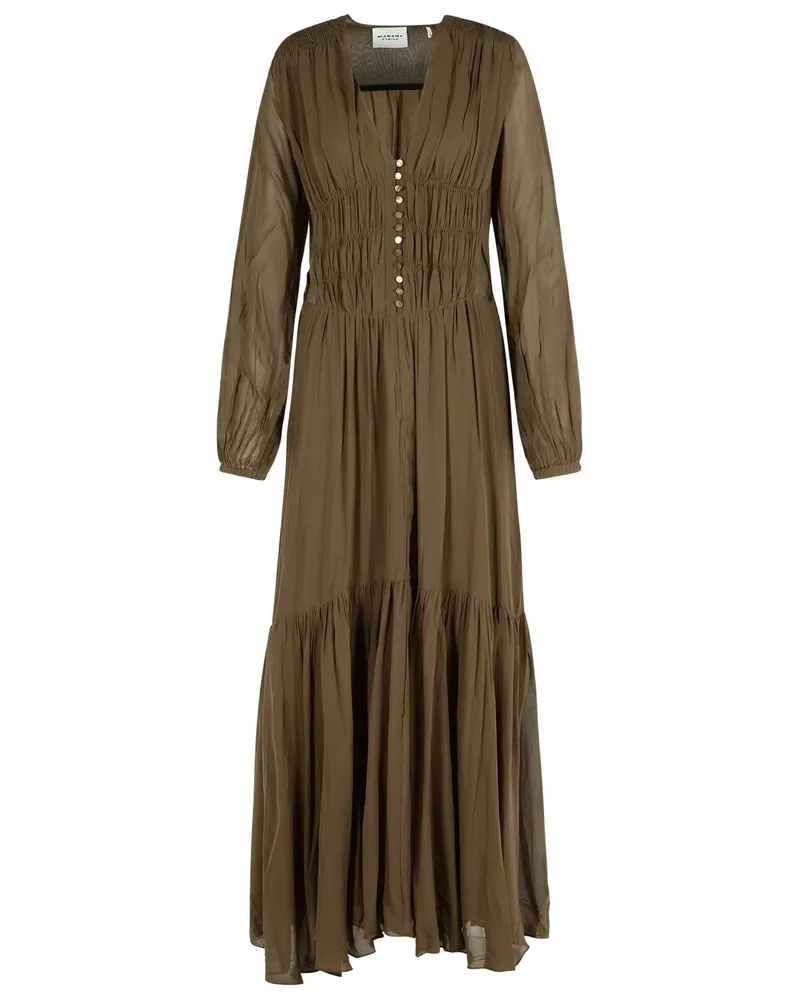 Étoile Isabel Marant Briane 'Khaki Viskose -Kleid Green