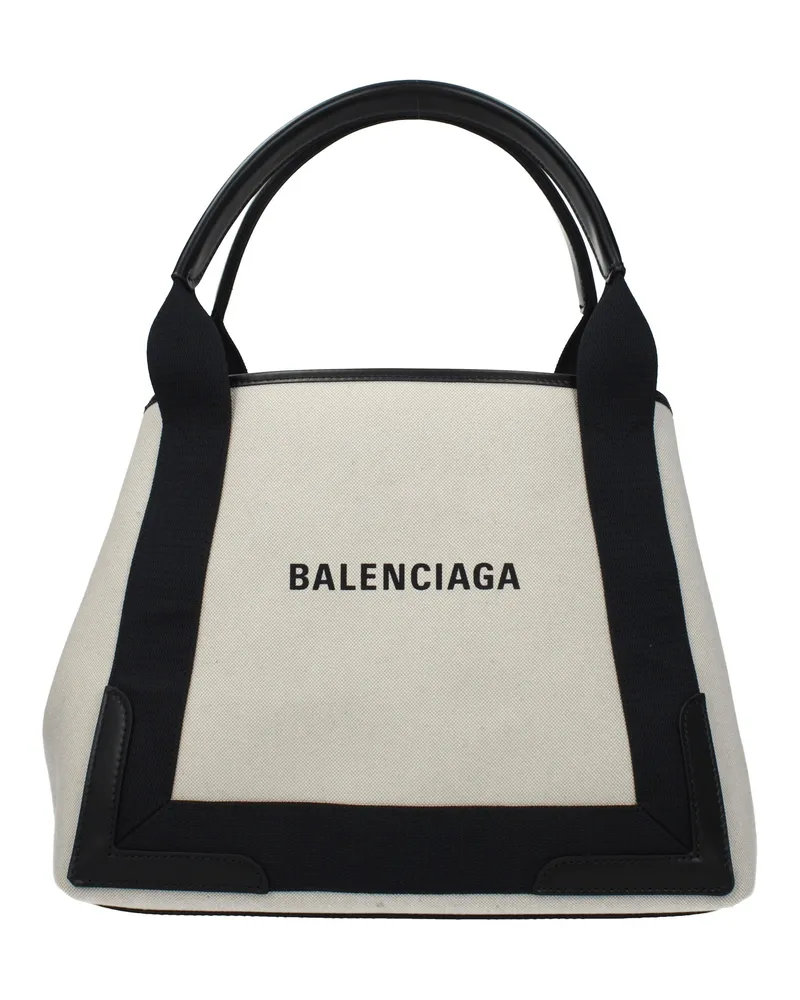 Balenciaga Damens Handtaschen Stoff Beige/Schwarz -