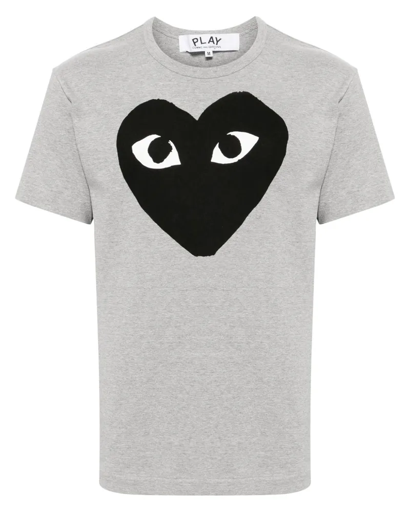 Comme des Garçons Comme des Garcons Black Heart Cotton T -Shirt Grey
