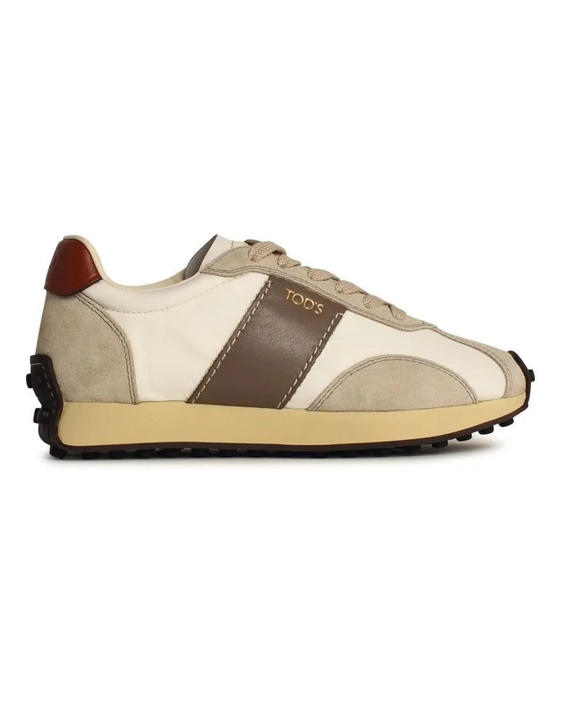 TOD'S Tod 's 'T Vintage' beige Lear Misch -Sneakers Beige