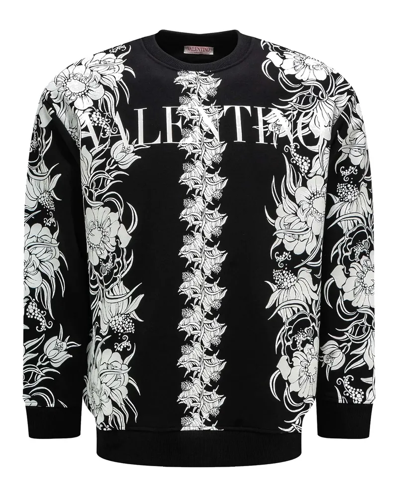 Valentino Garavani Valentino Blumen Daisyland Sweatshirt Schwarz