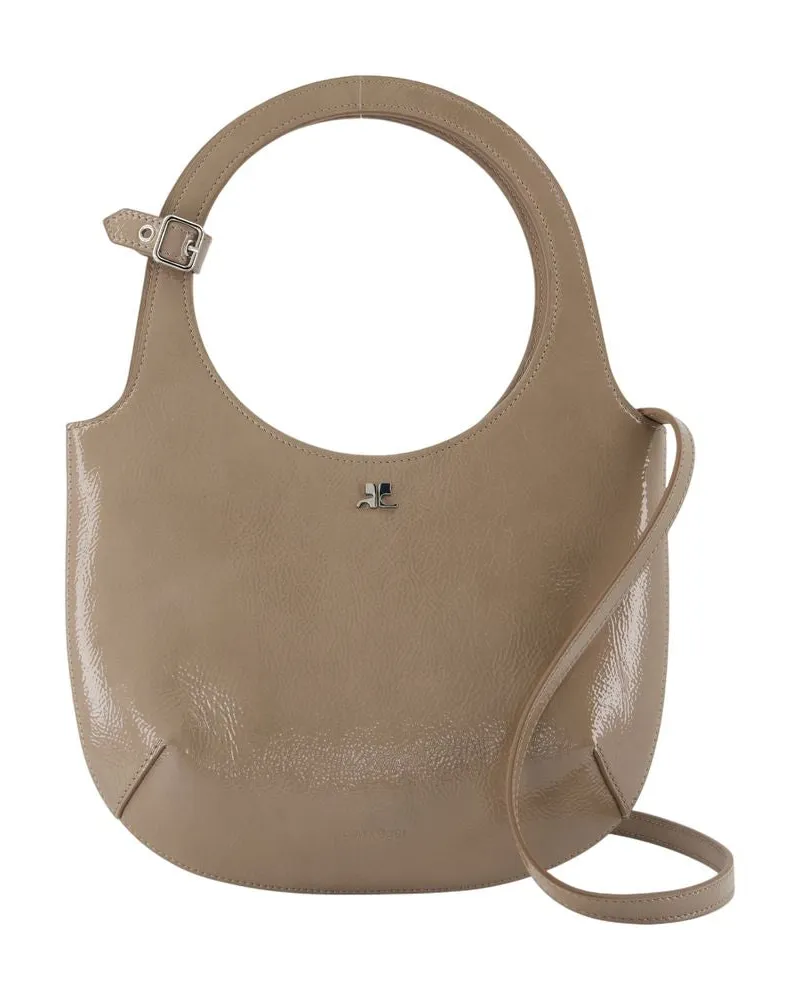 Courrèges Heiliges Geldbeutel Courreves Lederbraun Braun