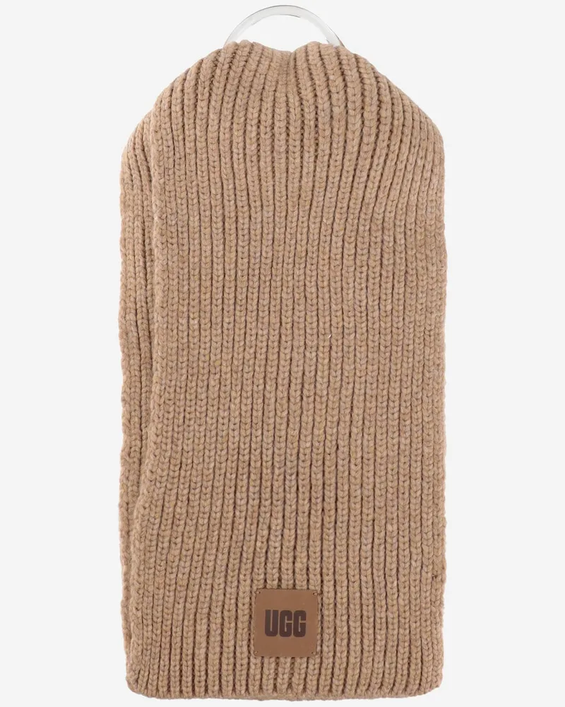 UGG gerippter Strickschal Brown