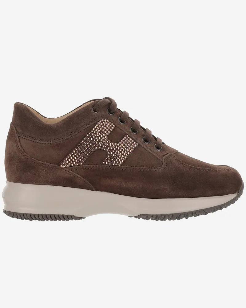 Hogan Wildleder interaktive Turnschuhe Marrone