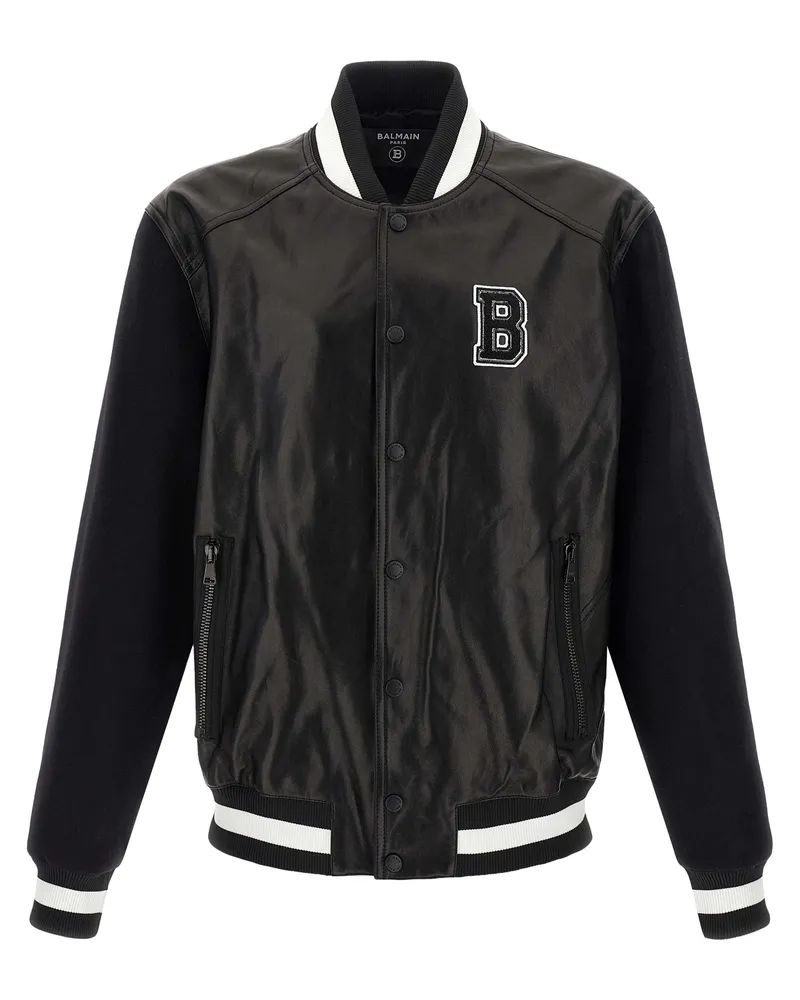 Balmain Varsity' Bomberjacke White