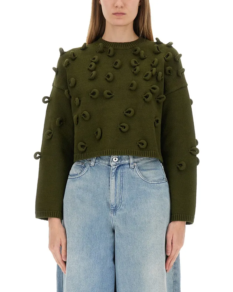 J.W.Anderson JW Anderson Loop Cropped Jersey Green