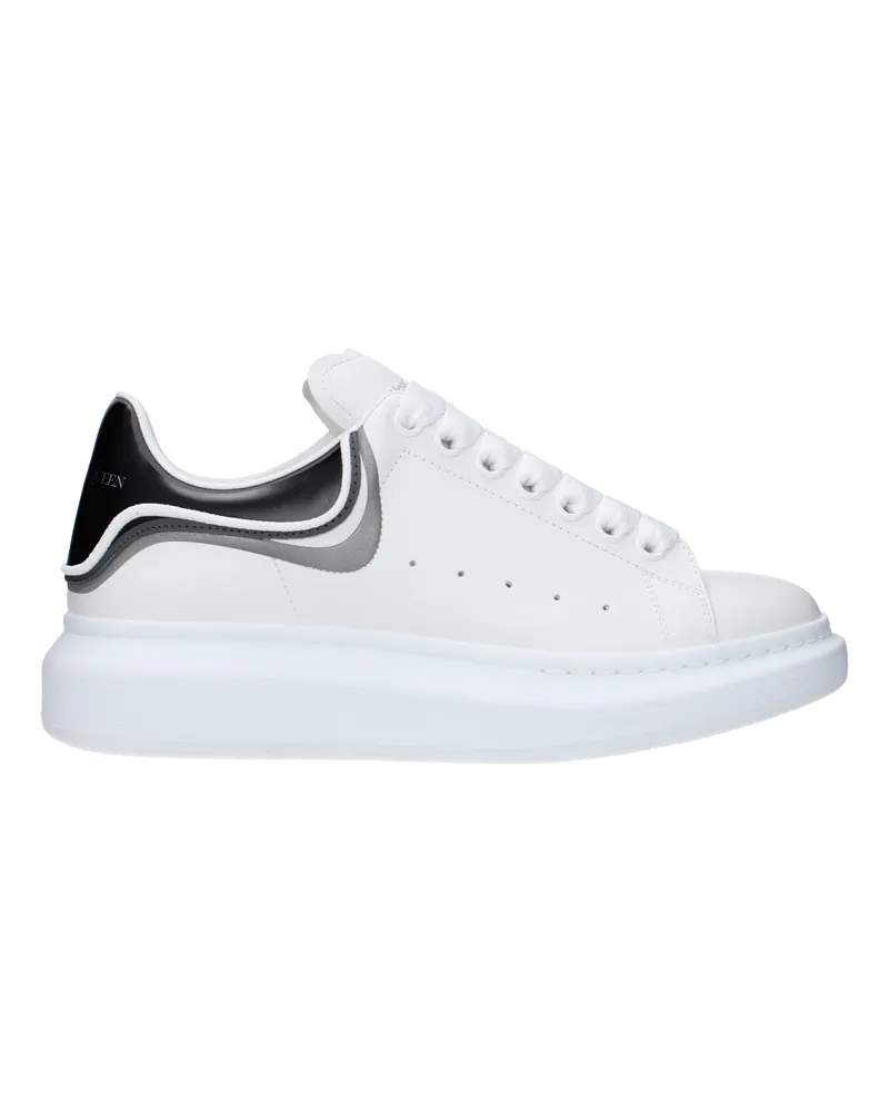 Alexander McQueen Sneakers übergroße Männer Leder weiß/schwarz -
