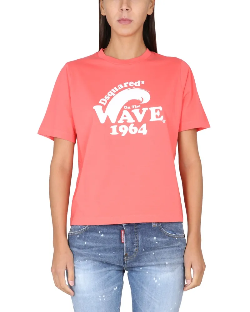 Dsquared2 T -Shirt mit Logo Pink