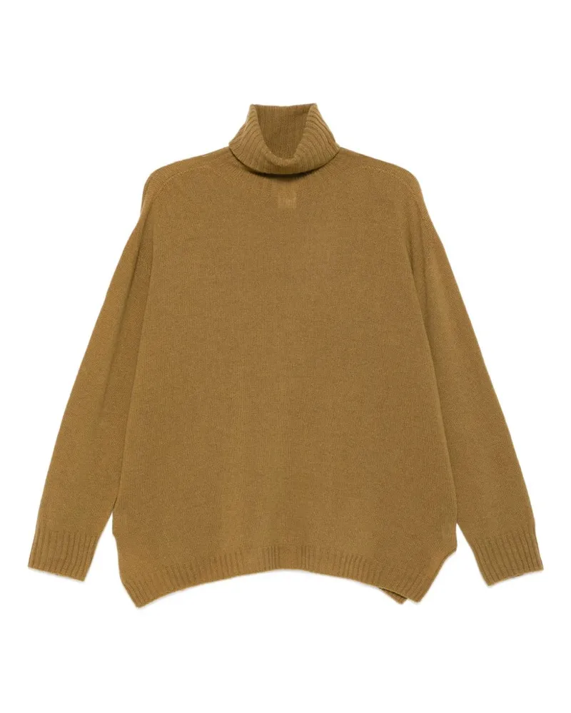 ALYSI Cashmere Turtle Neck Pulloper Yellow