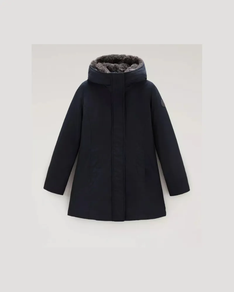 Woolrich Boulder Kunstpelzparka Blue