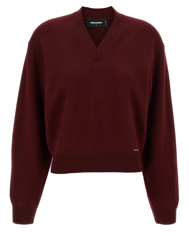 Dsquared2 Cropped Pullover Bordeaux