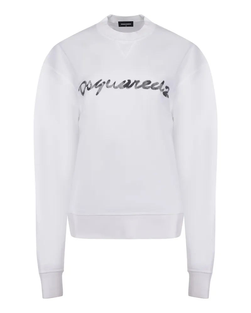 Dsquared2 Sweatshirt aus Baumwolle White