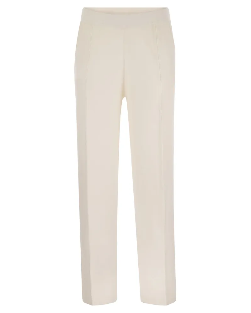 Max Mara Arno Viskose und Wollhose Ivory