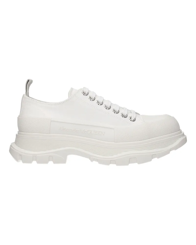 Alexander McQueen Sneakers treten Slick Männer Stoff weiß -