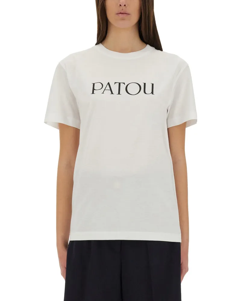 Patou Logo Druck T -Shirt White