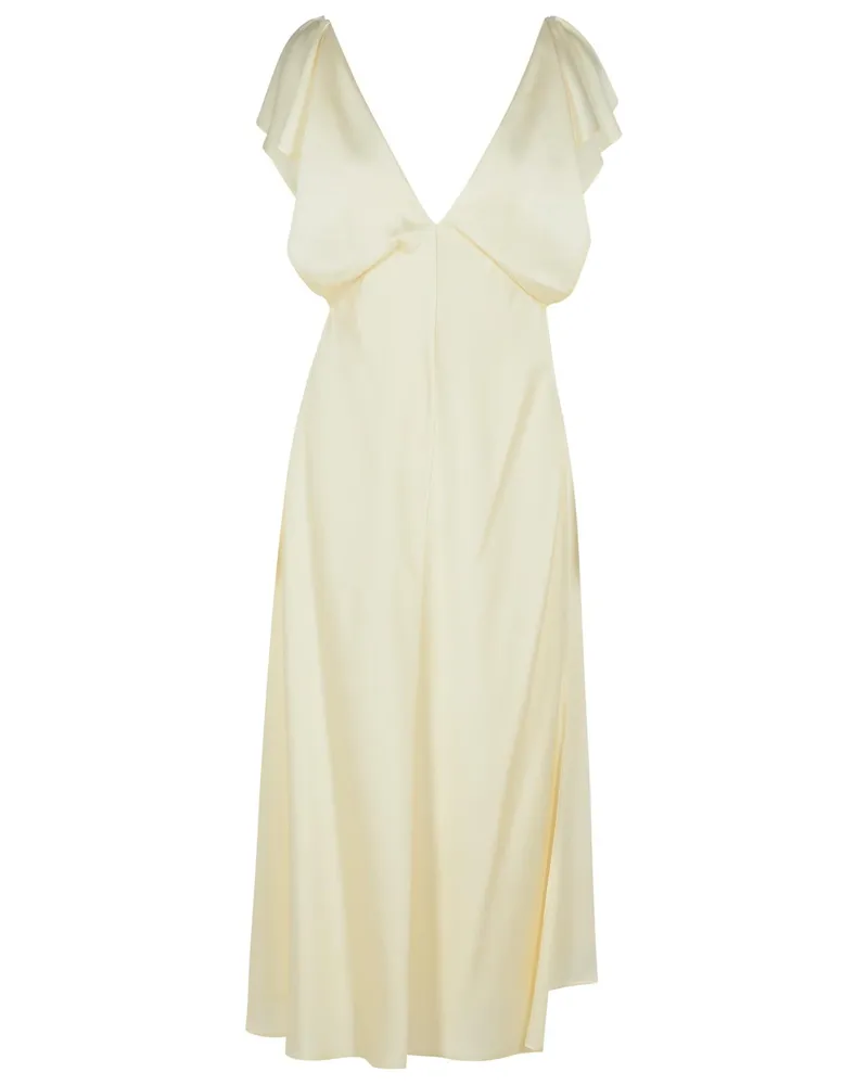 Jil Sander Elfenbein Viskose Mischkleid Ivory