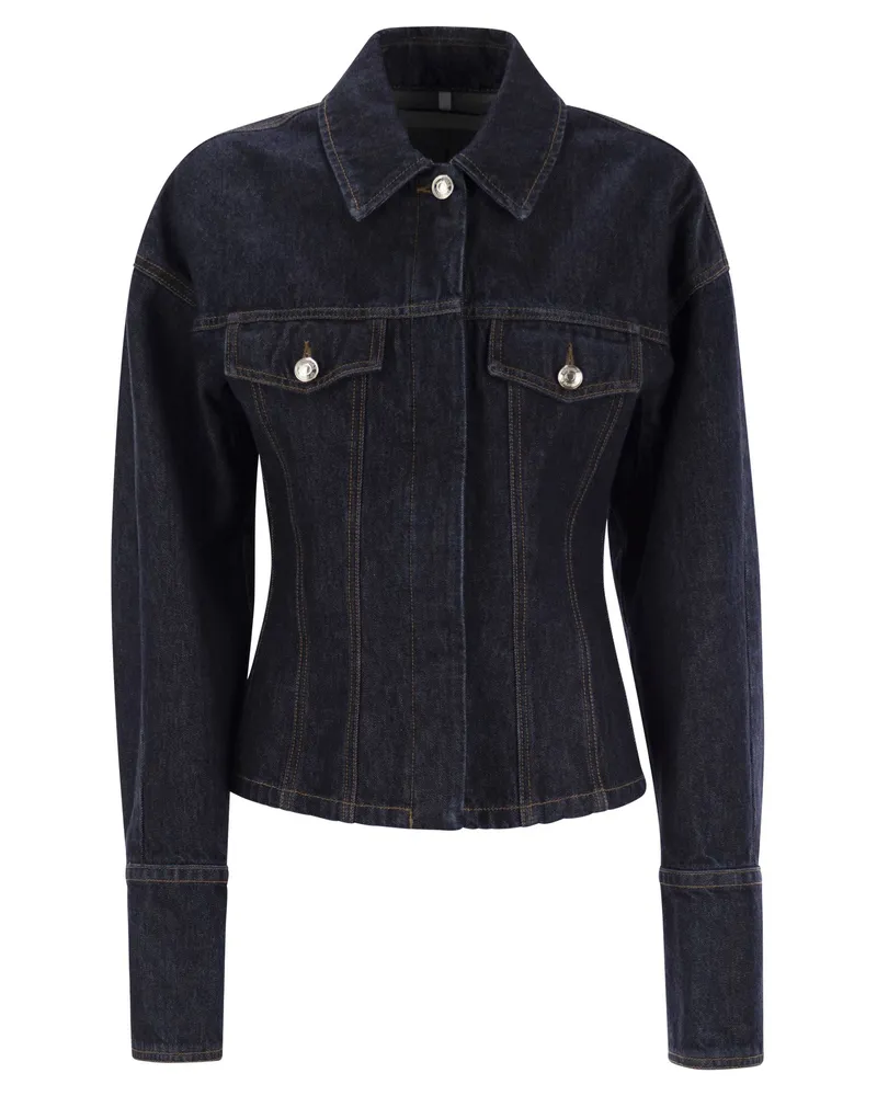 SPORTMAX Gance Denim -Anpassungsjacke Dark