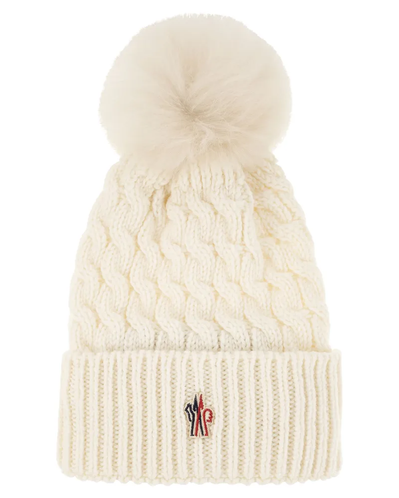 Moncler Wollhut mit Pom Pom Natural