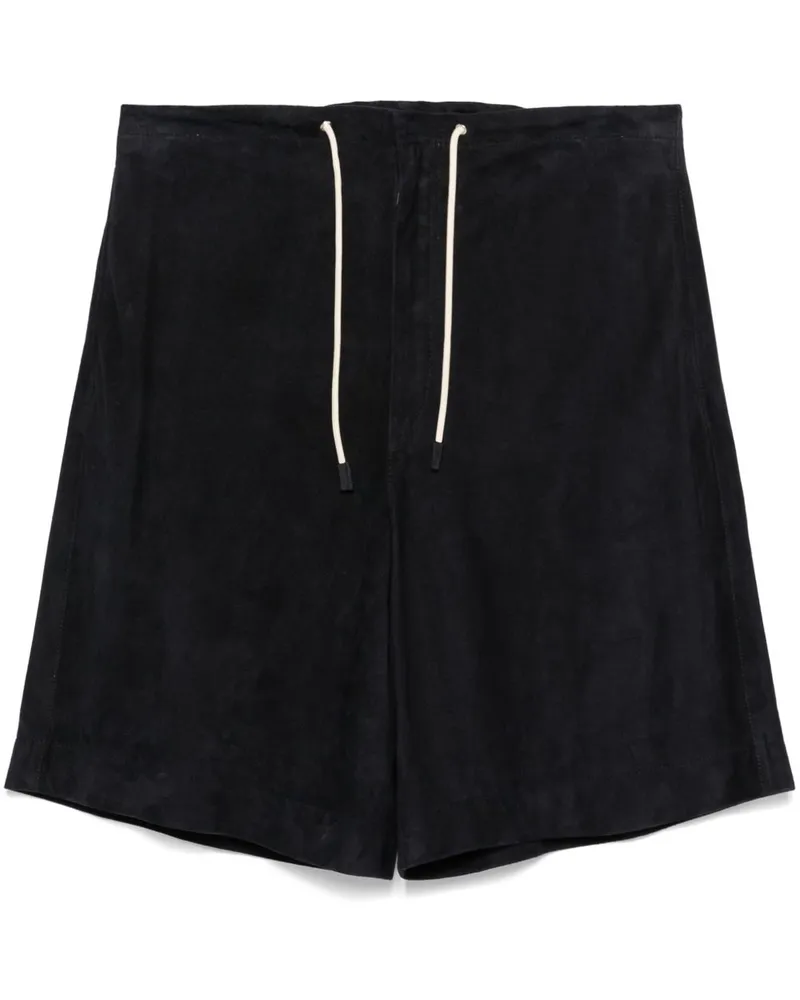 Emporio Armani Leder Bermuda Shorts Black