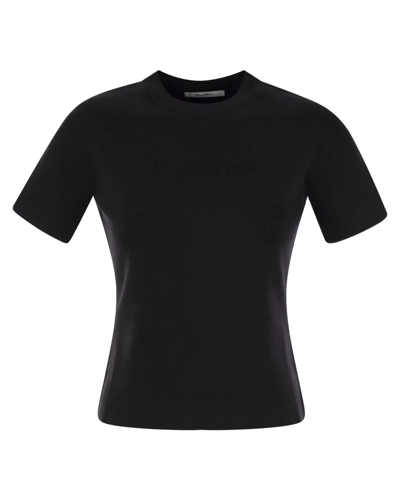 Max Mara Segale Viskose Mischpullover mit Logo Black