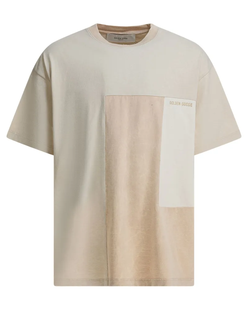 Golden Goose Rundhals-T-Shirt „Irio Beige