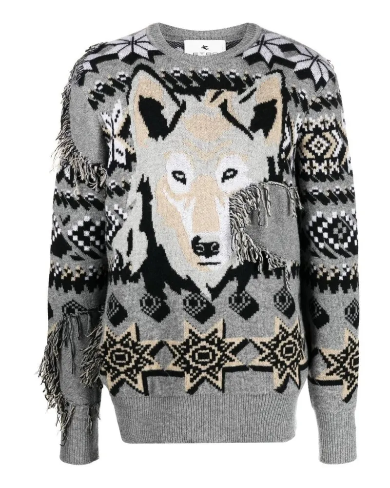 Etro Wollpullover Grau