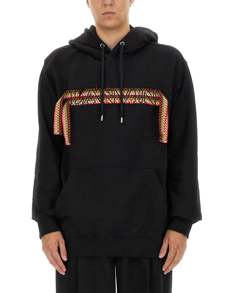 Lanvin Sweatshirt mit Logo Black