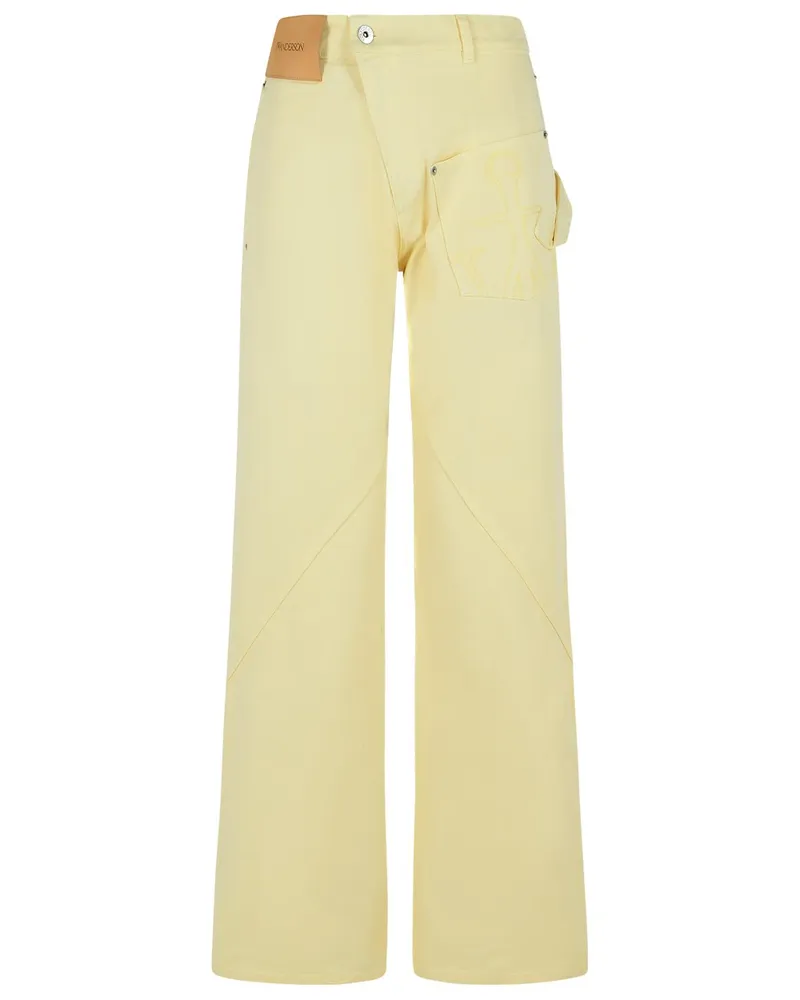 J.W.Anderson JW Anderson Workwear 'Baumwollhosen mit gelb verdrehtem Bein Yellow