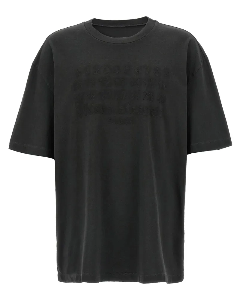 Maison Margiela verwendete 'numerische Signature MM6' T -Shirt Gray