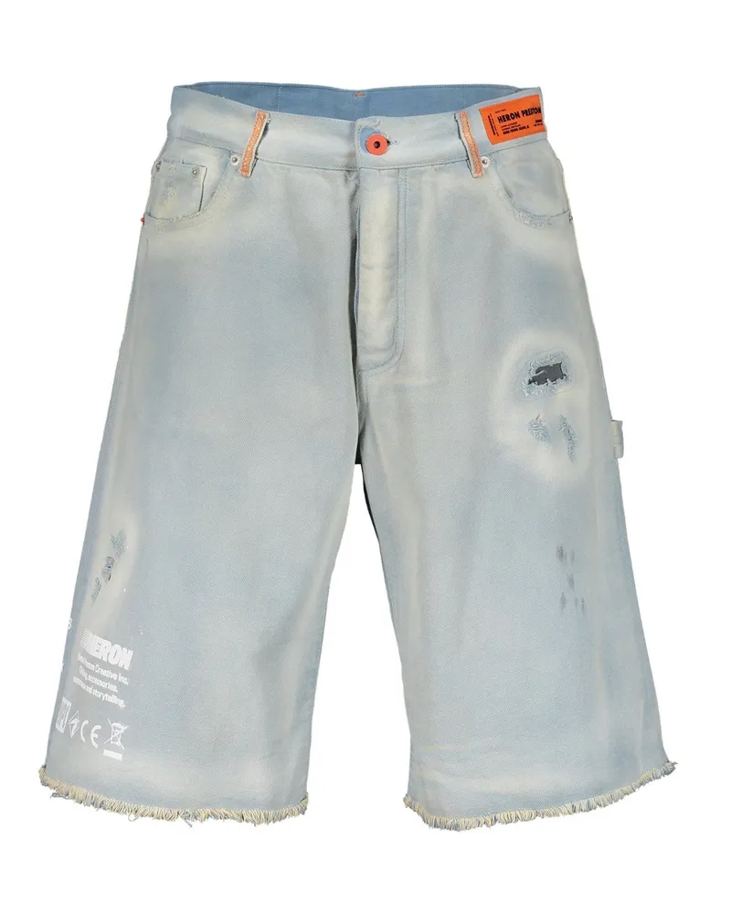 Heron Preston Denim Shorts Blau