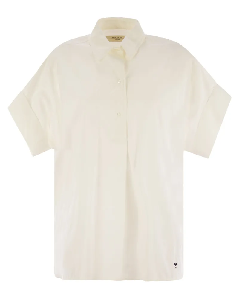 Max Mara Wochenende Max Mara Ardea gerade Baumwollpopelhemd White