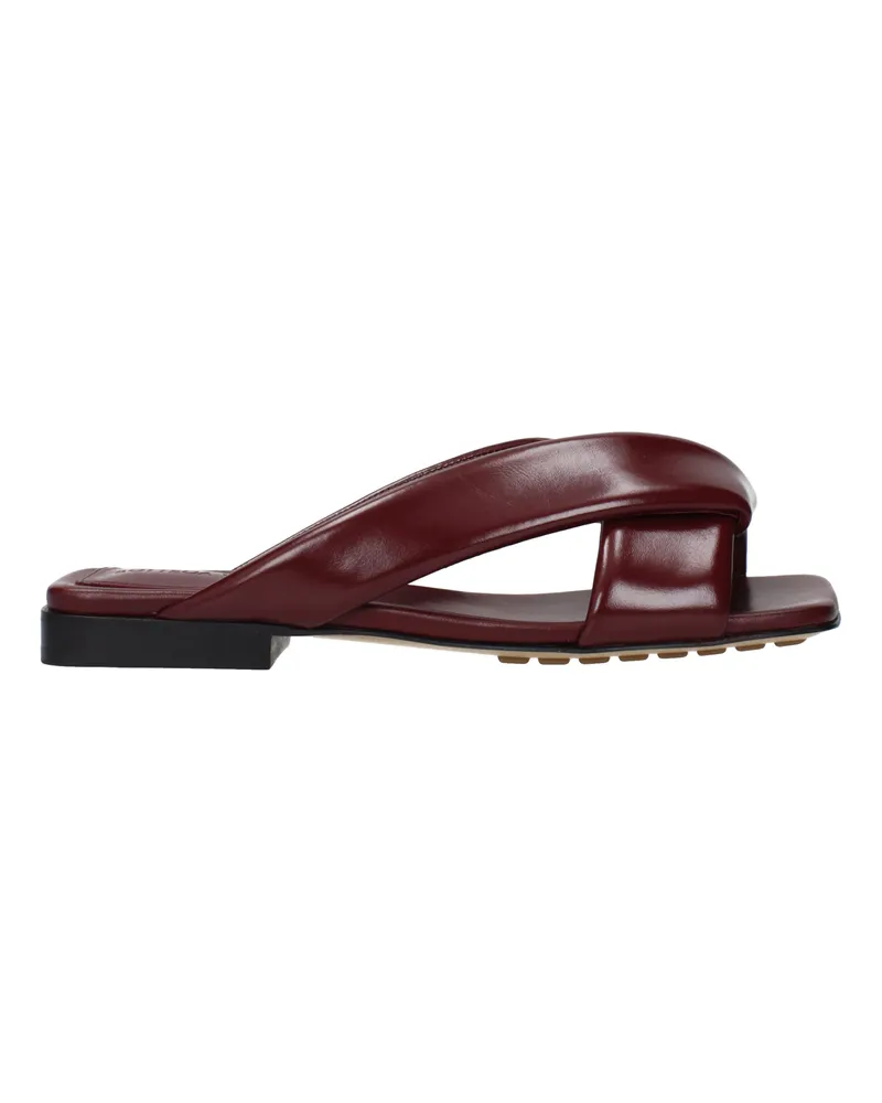 Bottega Veneta Hausschuhe und Clogs Riva Damens Leder Rot/Barolo -